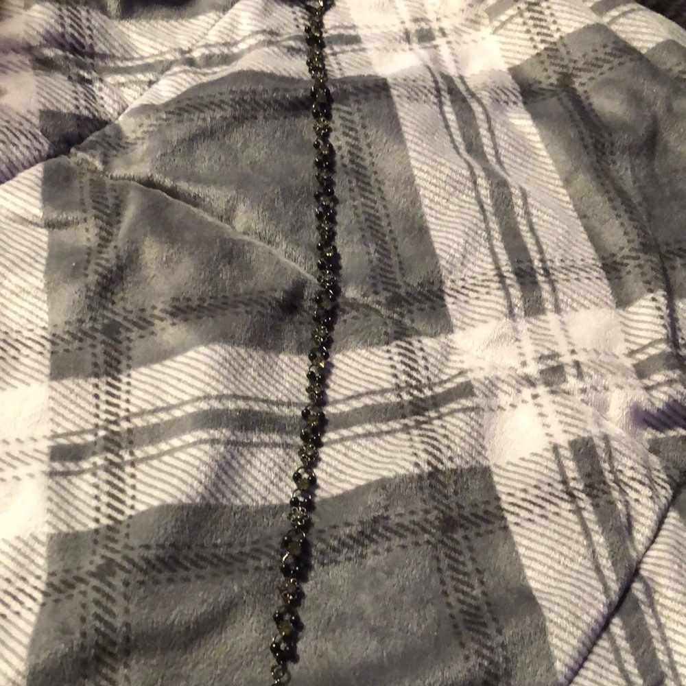 Black floral necklace